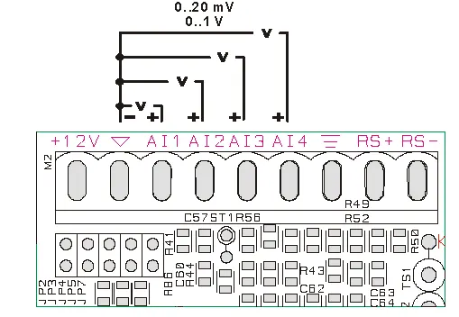 Voltage input PLC controller wiring diagram